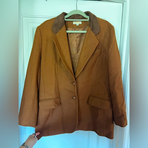 Brooks Brothers Women’s Wool Blazer Size 12 Brown Equestrian Preppy Vintage - Picture 1 of 8